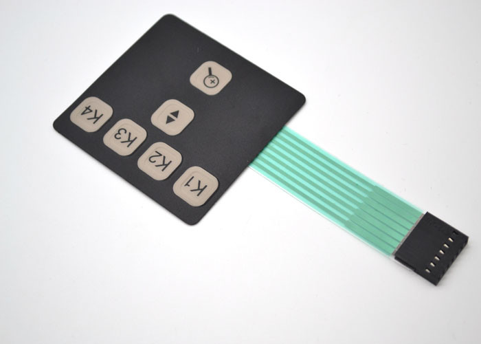 Prägeartige Tastmetallhauben-Membranschalter-Tastatur mit männliches Verbindungsstück-Kabel