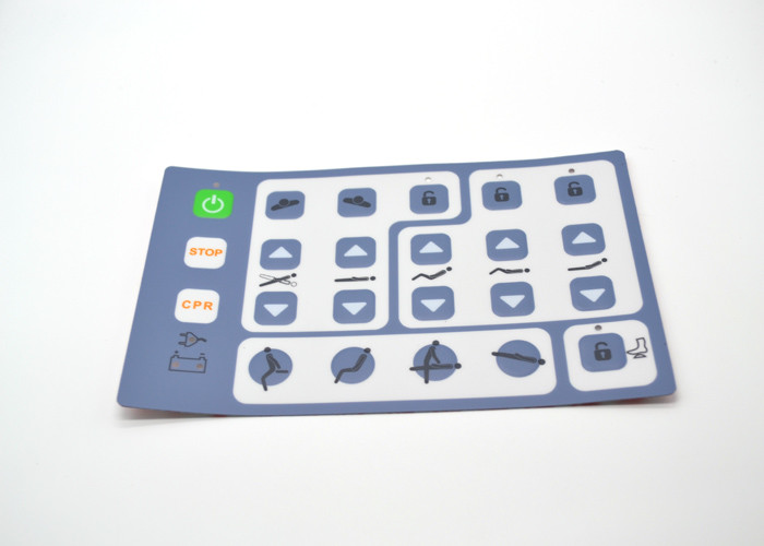 Kundenspezifische prägeartige Tastgröße der Knopf-Membranschalter-Platten-180mmx110mm